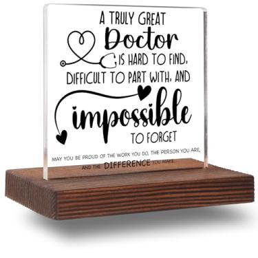 Imagem de Presentes médicos, decoração de consultório, presentes de médico para mulheres e homens, presentes de agradecimento para mulheres médicas decorações placas decorativas de mesa ABC72