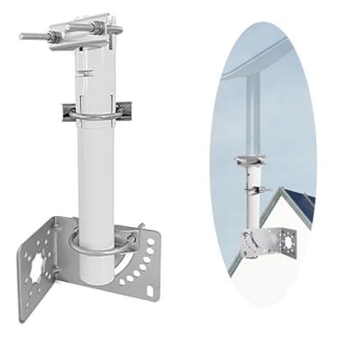 Imagem de Suporte de antena universal, suporte de montagem resistente ajustável na parede com adaptador de tubo para antenas de TV ao ar livre, extensor WiFi, estações meteorológicas, prato Starlink Gen 2