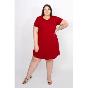 Imagem de Vestido Curto Reto de Manga - Explosão Total, Vermelho, G2