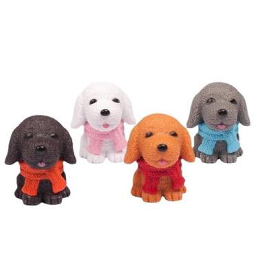 Imagem de Miniatura De Cachorro Para Terrario Maquete Decoração Mini Jardim De Fada Com 4 Peças