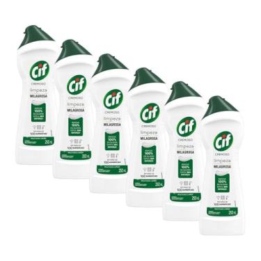 Imagem de Kit 6 Limpadores CIF Cremoso Limão 250ml