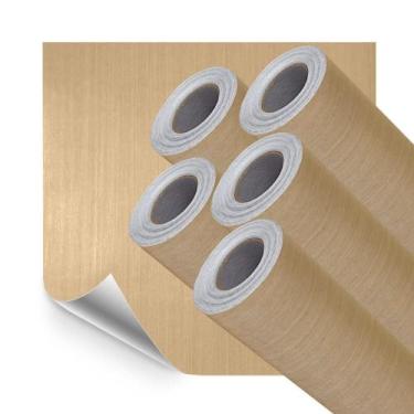 Imagem de Kit 5 Adesivo Vinilico Piso Lavavel Madeira Cedro Clara 10M - Open Sta