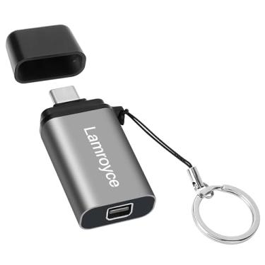 Imagem de Adaptador 8K USB C para Mini DisplayPort, USB Portátil Tipo C Macho (Fonte) para Mini DP Fêmea (tela) Conector Conversor Suporta 8K @60Hz, 4K @120Hz para iPhone 16/15 Series, MacBook Pro/Air, Galaxy