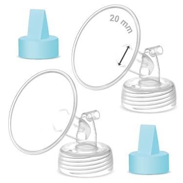 Imagem de Maymom Peça da bomba compatível com bombas Spectra/Ameda Luna, Syngery Gold; Flange de boca larga Inc válvula azul de 20 mm; não flange Spectra Original; substitui escudo Spectra S1 S2 Plus, peças de bomba, acessórios