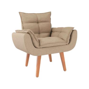 Imagem de Poltrona Lidi Linho Bege