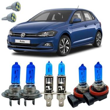 Imagem de Kit Lampada Super Branca 8500k Polo 2018/2025 + Led T10 - Cinoy/Qualyt