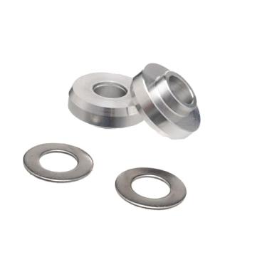 Imagem de Zxturbi Bully Kit adaptador de eixo de 3/20.3 cm a 14 mm (par) com arruelas - compatível com bicicletas BMX Park & Street - Feito de alumínio 7075 durável