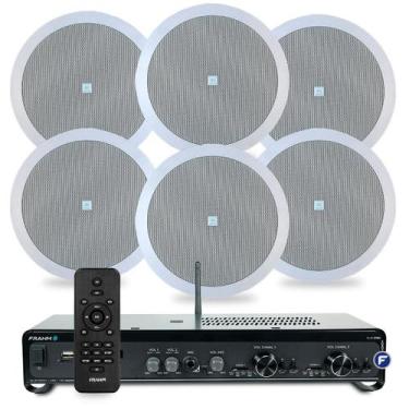 Imagem de Kit Som Ambiente Bluetooth Area Gourmet Conexão Tv Optical Spotify Usb