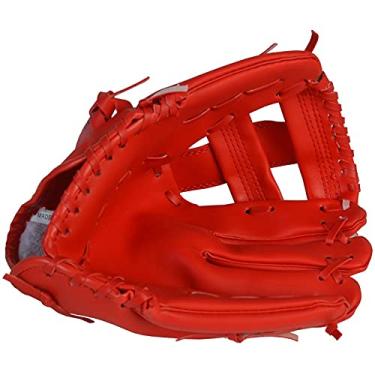 Imagem de Luva de beisebol desportos ao ar livre luva de beisebol equipamento de prática de softball tamanho 11,5/12,5 mão esquerda para homem adulto mulher crianças treino luvas e mitenes de beisebol (Co