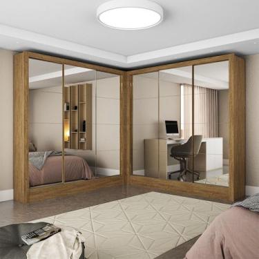 Imagem de Closet Casal Duplo Fortaleza 6 Portas Premium 12 Prateleiras - Carioca