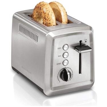 Imagem de Torradeira Hamilton Beach 2 Fatias com Espaços Extra Largos, Função Bagel, Bandeja Removível e Botão de Cancelamento - 120V
