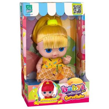 Imagem de Boneca Babys Collection Mini Sorvetinho Abacaxi - Super Toys