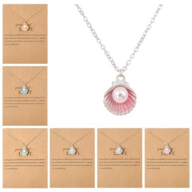 Imagem de Rrdaily 6 conjuntos de colares de estrelas do mar douradas, presentes de praia boêmios, para mulheres, com pingente de estrela do mar, pacote de colar da amizade para lembrancinhas de festa de