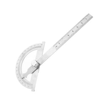 Imagem de Profiador de Aço Inoxidável Goniômetro de ângulo Localizador de ângulo 15 Cm Régua de Travamento Porca de Medição Fácil Uso (80 * 120mm)