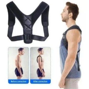 Imagem de Cinta Lombar Colete Corretor Postura Coluna Regula - oem