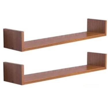 Imagem de Kit 2 Prateleiras Nicho em Multifuncional 60x15x10 para Livros Jogos Decoração