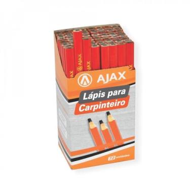 Imagem de Lápis Marceneiro Carpinteiro De 17,5 Cm Kit Com 72 Unidades - AJAX