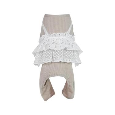 Imagem de INGSIST Roupas de renda fashion para cães femininas e meninas pequenas, vestido de aniversário tamanho PP P M G GG