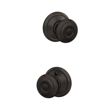 Imagem de SCHLAGE, Puxador de passagem georgiano F10GEO716 Bronze envelhecido