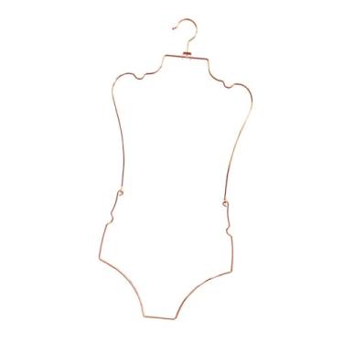 Imagem de DimyFew Organizador de lingerie de biquíni dobrável cabide de maiô para rack de maiô para exibição de boutique, Rosa Vermelha