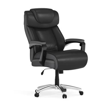 Imagem de Flash Furniture Hercules Series Cadeira de escritório ergonômica giratória executiva giratória executiva com encosto de cabeça ajustável