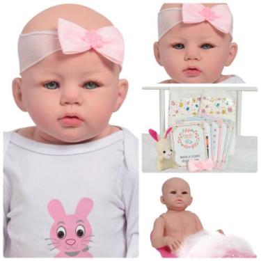 Imagem de Boneca Bebe Reborn Abigail 100% Silicone Pode Dar Banho - Cegonha Rebo