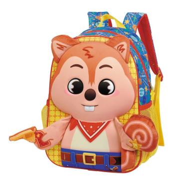 Imagem de Mochila Infantil Média Esquilo Xerife 3d - Cbfs-8801a - Fuseco