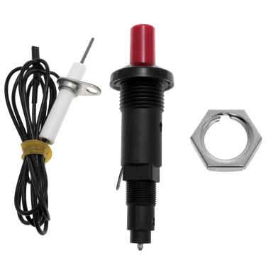 Imagem de FINBe ignitor piezoelétrico Spark igniter Grill igniter Eletrodo de substituição com 39,37 "Long Spark igniter para ignição a gás lareira aquecedor de forno 1 peça (preto)