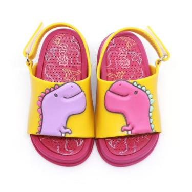 Imagem de Papete Infantil Feminina Plugt Mini Bizz Dinossauro Sandália Leve e Co