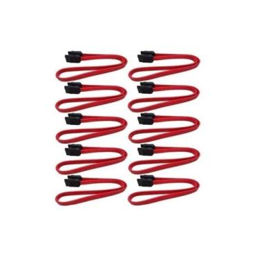 Imagem de Kit 10 Cabo Sata Para Dados 47 Cm Hd Ssd Gravador De Dvd - Awm