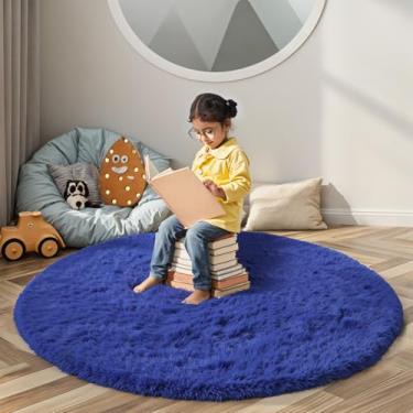 Imagem de Tapetes circulares super macios para meninas, castelo de princesa, barraca de brinquedo de 6 diâmetros, tapetes circulares para quarto de crianças, decoração de quarto de bebê, tapetes redondos