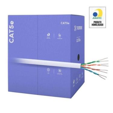 Imagem de Cabo de Rede CAT5e 305m Fortrek FK500C CMX Branco - CX / 305