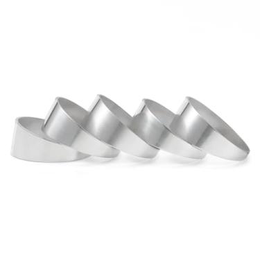 Imagem de Piclafe Cortes de torta de aço inoxidável 304, corte a laser polido de 7 cm e rebarbado para sistema de exaustão personalizado, 5 peças