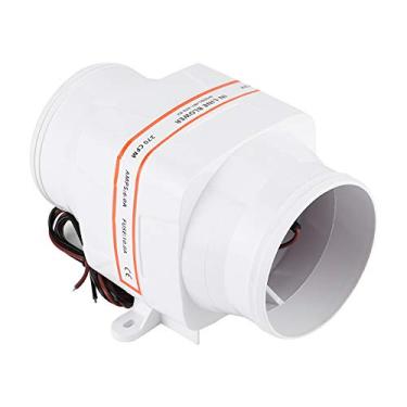 Imagem de Soprador de ar Marine Bilge, soprador marítimo DC confiável e prático 270CFM peças de barco em linha branco 10 cm para acessório de barco