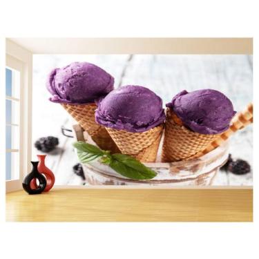 Imagem de Papel De Parede 3D Alimentos Sorvete Uva Caseiro 3,5M Al356 - Você Dec