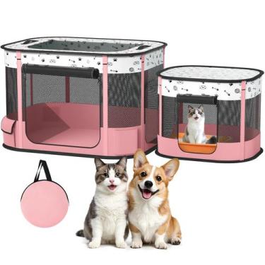 Imagem de Cercadinho Cat BUFOR portátil com área de caixa sanitária 32x24x22cm r