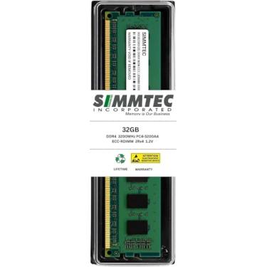 Imagem de Memória RAM Simmtec 32GB 2Rx4 PC4-3200AA-RB2-12 compatível com o servidor HPE ProLiant G10 Plus P06033-B21 P11444-091