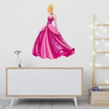 Imagem de Adesivo De Parede Cinderela Mod02 - Lojinha Da Luc Adesivos
