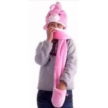 Imagem de Touca Cachecol 2 Em1 Gorro De Pelúcia Fantasia Zoo Bichinhos - oem, 16