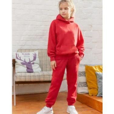 Imagem de Roupa de Frio Infantil Juvenil Unissex  Conjunto Moletom Flanelado Que