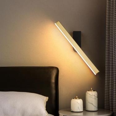 Imagem de GZZBMY Iluminação de parede interna LED 360° Arandela de parede moderna com ângulo ajustável de metal alumínio lâmpadas de parede para quarto, sala de estar, corredor, escada, corredor, corredor