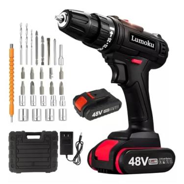 Imagem de Parafusadeira Furadeira De Impacto Profissional, com baterias 48V, ideal para DIY