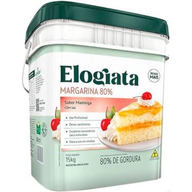 Imagem de Margarina Elogiata com Sal 80% Lipídios Balde 15kg