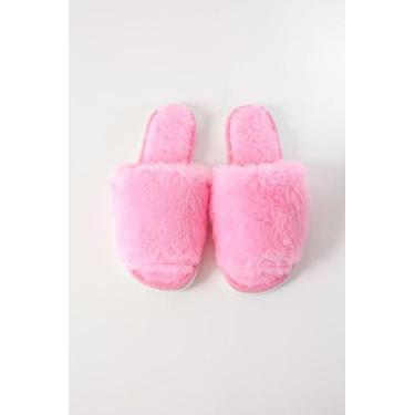 Imagem de Pantufa de pelúcia Fofotufas, Rosa, 37