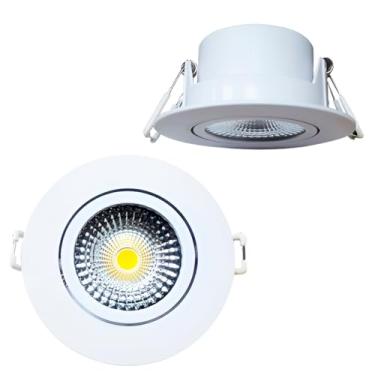 Imagem de Luminária Spot LED Embutir, 7W, Branco Quente 3000K, 560lm, 9cm x 10cm, Redondo