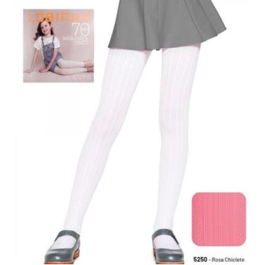 Imagem de Meia Calça Infantil Tricô Fio 70 - Lobinha by Lupo, Rosa, P