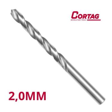 Imagem de BROCA DE ACO RAPIDO 2,0 mm - PACOTE C/ 10 UN CORTAG COD 61910