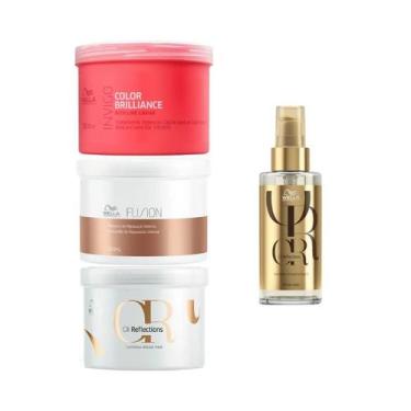 Imagem de Wella Cronograma Fusion 500ml + Brilliance 500ml + Oil 500ml + Oleo 10