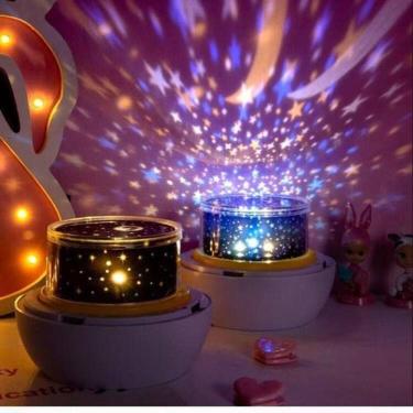 Imagem de Luminária Abajur Projetor Diamante Estrelar Galáxia Noturna