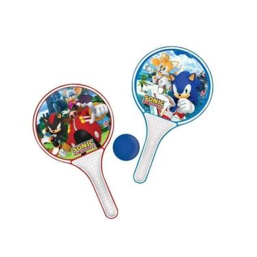 Imagem de Raquete Frescobol Sonic c/ 2 Raquetes 1 Bolinha 3555 - Lider Jogo de Boliche Sonic com 6 Pinos e 2 Bolinhas 3573 - Lider